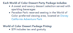 Dessert party info