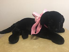 stuffed animal with bow