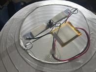 headband and lipo battery on top lantern