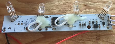 long leads on end LEDs